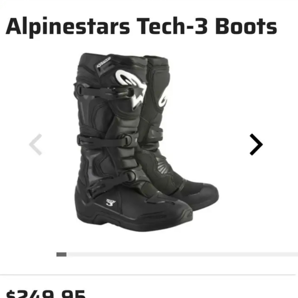 Black size 12 Alpinestars tech 3 boots